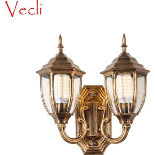 Outdoor Waterproof Garden Light Villa Yard Corridor Balcony Wall Pillar Headlight Door Entrance Outdoor Double Head Wall Lamp