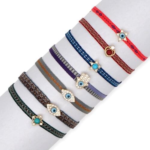 Go2Boho Braided Bracelets For Women Boho Jewelry 2020 Fashion Hot Pattern Charm Bracelet Fabric Pulseras Rope Vintage Jewellery