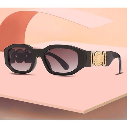 New Small Steam Punk Sunglasses Women Fashion Personality Lrregular Ladies Men Vintage Square Goggle Sun Glasses oculos de sol