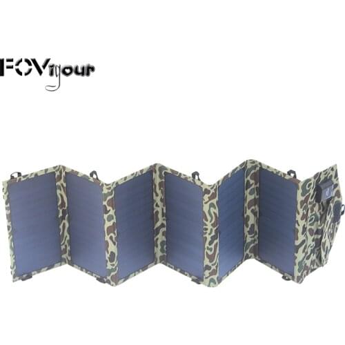 Xionel 40W Solar Charger Foldable Portable Solar Panel 5V USB &18V DC Dual Output Charger for Phone Laptop Tablet