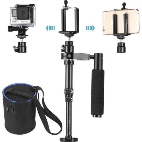 Action Sport Camera Handheld Video Stabilizer Steadycam for Gopro Hero 3 3+ 4 5 for Smartphone Sunsumg iphone 6 7 With Clip