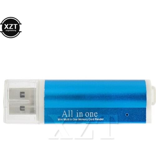 High Quality Card Reader USB 2.0 All in 1 Multi Memory Card Reader Adapter For Memory Stick Micro(M2) T-Flash MMC RS-MMC4 color