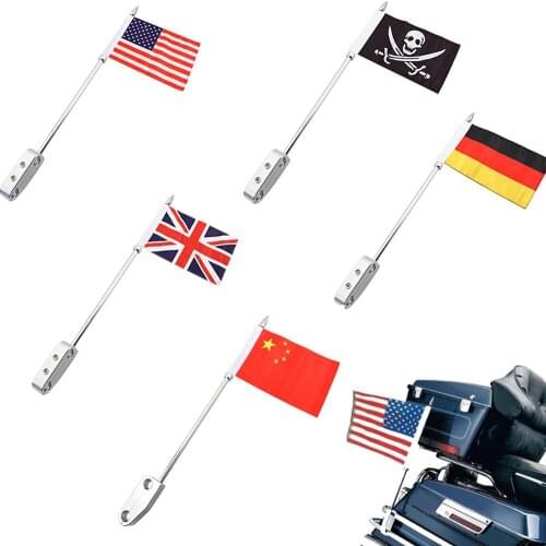 Motorcycle Rear Side Saddlebag Flag Pole Luggage Rack Mount Kit For Harley Touring Electra Glide Classic CVO Road Glide Road