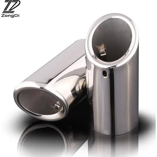 ZD 1pair Car Stainless steel Exhaust Pipe Cover Car-Styling For Audi A4 B8 A3 A5 Accessories For Audi A6 C6 Q5 Q7 Q3 A1