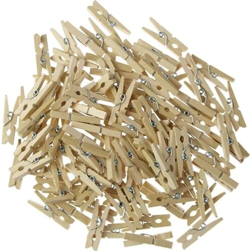 20/30/50Pcs Clothes Pegs Natural Clip Mini Wooden Clothes Photo Paper Peg Clothespin Laundry Hangers Wedding Party Wooden Clip