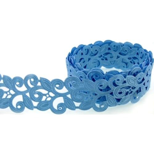 20Yards 7/8" Printed Hollow Flower Ribbons Fabric Lace Ribbon For Trim Craft Wedding Gift Wrap Scrapbooking 22mm