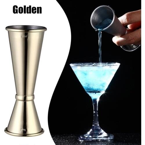30/60ml Cocktail Measuring Cup 304 Stainless Steel 1oz/2oz Double-headed Wine Cocktail Shaker with Scale Kitchen Accessories