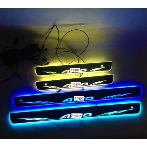 4PCS Welcome Pedal Car Exterior Parts LED Door Sill Scuff Dynamic Streamer light For A.XIO