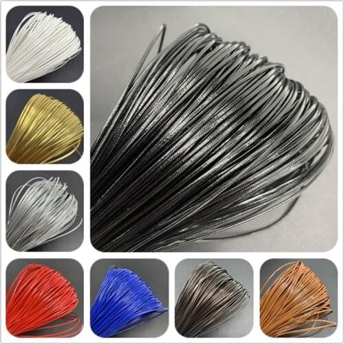 5yards/Lot 2mm Colorful PU Leather Cord Rope Flat Rope For Jewelry Making Fit Shamballa Bracelet Necklace