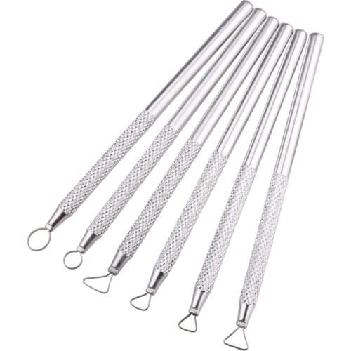 6pcs/lot Aluminum Sculpture Pottery Clay Tool Wax Craft Shaper Sculpture Paint Molding Ceramic Carve Scraper DIY Handcraft -30