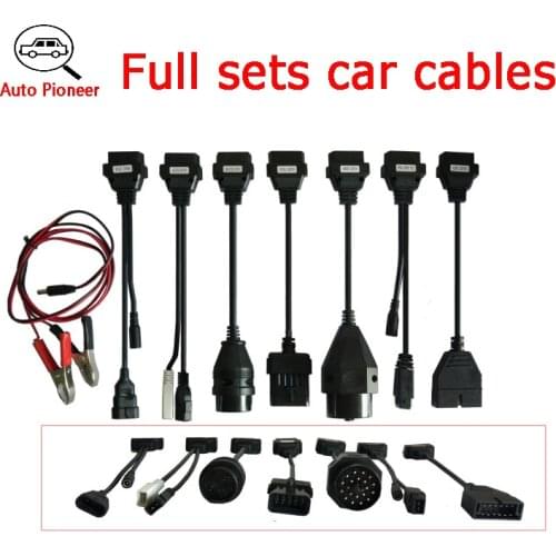 Adapter Cables For vd ds150e CDP OBD2 OBDII Cars Diagnostic Interface Tool tcs cdp pro Full set 8 Car Cables connector free ship