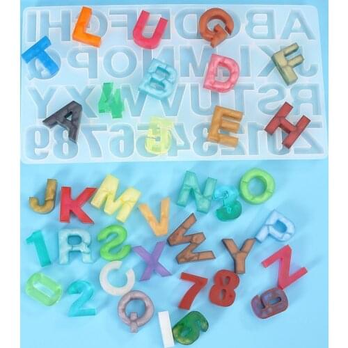 Alphabet Number Silicone Casting Resin Molds & Jewelry Tools For DIY Pendants Keychain Necklace Uv Epoxy Craft Handmade Making