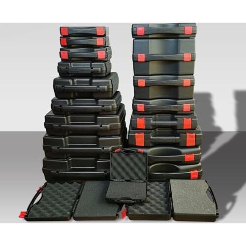Portable Plastic Tool Case Safety Equipment Instrument Case Impact Resistance Suitcase Outdoor Storage Tool Box W/ Pre-cut foam