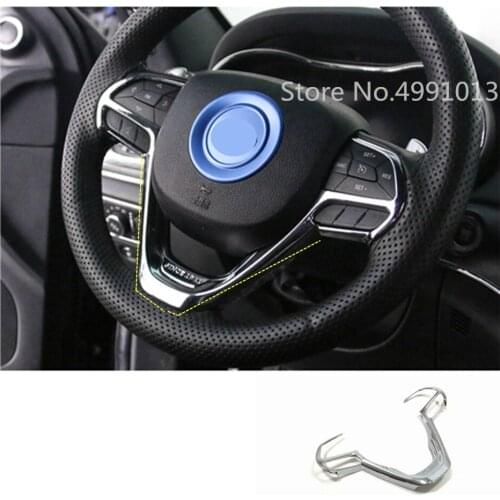 For Jeep Grand Cherokee 2014 2015 2016 2017 2018 car styling sticker ABS matte steering wheel button switch kit trim lamp frame