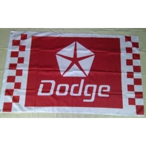 Dodge flag 3ft x 5ft 90x150cm Red