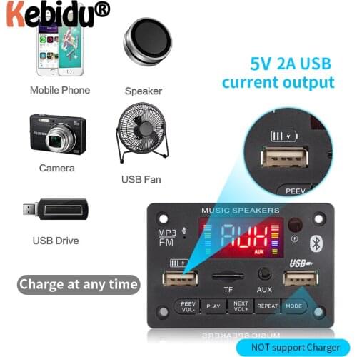 Dropshipping Handsfree Wireless 5V 12V MP3 Decoder Board WMA Bluetooth MP3 Car radio Player USB TF Recording Module For Speaker