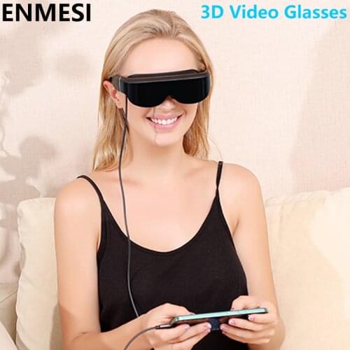 ENMESI Adapt to Multiple Devices Vision Wide Screen Portable Head-mounted Movie Game Display Video 3D Glasses Private Theater