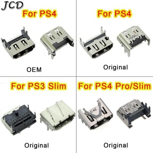 JCD HDMI Port Socket Interface Connector replacement For Sony PlayStation 3 PS3 Slim 3000 4000 For PS4 / PS4 Pro Slim HDMI Jack