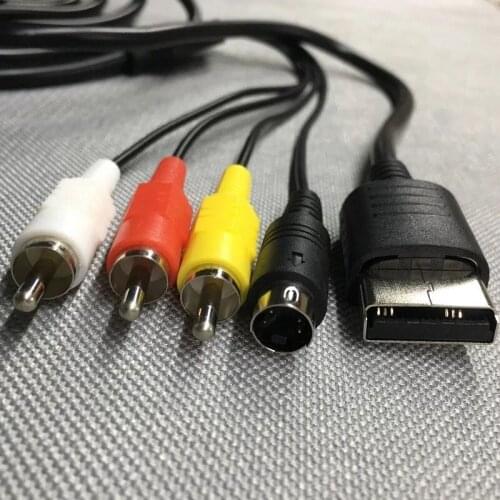 BUKIM 1.8M/6FT S-Video and 3RCA AV Cable Cord for SEGA DreamCast Console DC Fast Shipping