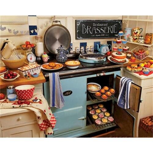 GATYZTORY Frame Kitchen Cake Landscape DIY Painting By Numbers Modern Wall Art Picture Unique Gift For Home Decor