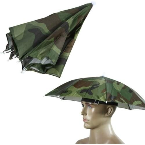 Fishing Caps Sport Umbrella Hat Outdoor Hiking Camping Headwear Cap Head Hats Camouflage Foldable Sunscreen Shade Umbrella