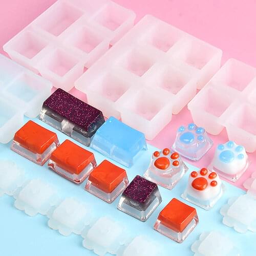 Keyboard Key Cap Silicone Mold Uv Manual Diy Resin Crystal Epoxy Molds Handmade Crafts Making Tools