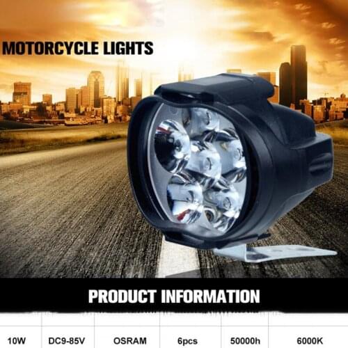 2Pcs 6 LED Motorcycle Light Headlight Switch Universal Scooter Fog Spotlight