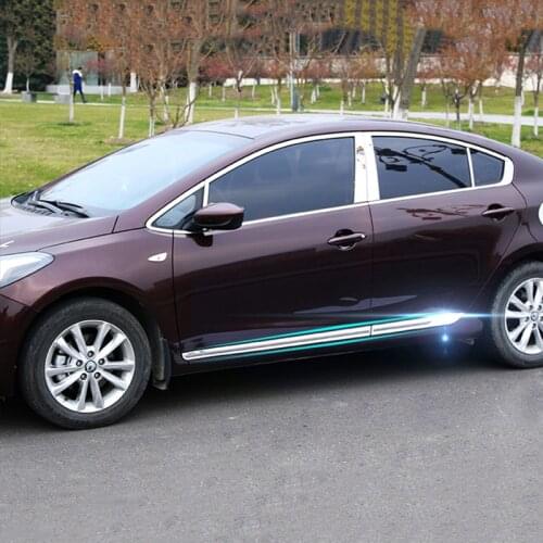 Lsrtw2017 Stainless Steel Car Door Bottpm Edge Strip Trims for Kia K3 Kia Cerato 2012 2013 2014 2016 2017 2018