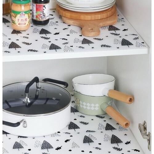 Kitchen Drawer Mat Oil-proof Moisture Kitchen Table Shelf Liner Mats Cupboards Pad Paper Non Slip Waterproof Closet Placemat