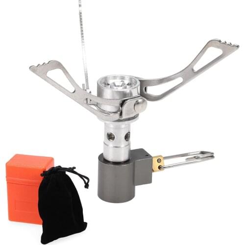 Lixada 45g 3000W Super Lightweight Gas Stove Mini Pocket Folding Camping Gas Stove Outdoor Cooking Burner Survival Furnace Stove