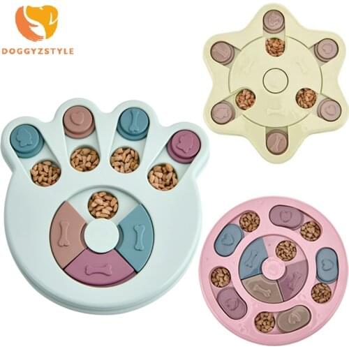Pet Dog Slow Feeder Bowl Anti-choking Eating Disc Food Puzzle Dog Bowl Toy Fun Interactive Feeder Smart Training Feeding Disc