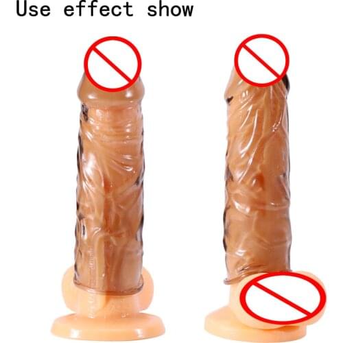 Reusable Condoms Silicone Penis Sleeve Clitoris Stimulation Textured Extender Erection Condoms Sex Toy for Men