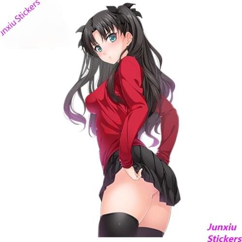 Anime Car Sticker Fate Stay Night - Tohsaka Rin Motorcycle Car-Styling Decal Body Window Trunk Laptop Fuel Tank Cap PVC13x7cm