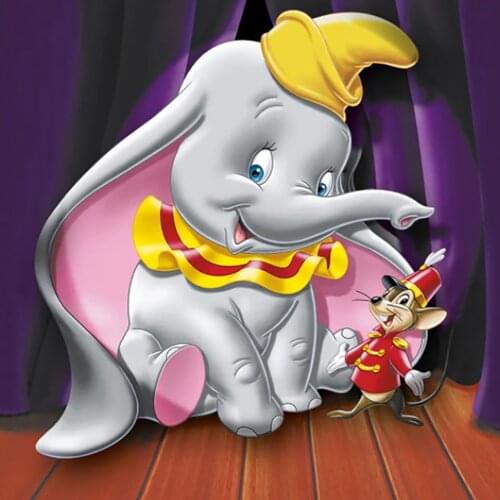 Disney 5D Diy Square/Round Diamond Painting Cartoon Animal Dumbo Rhinestone Set High Quality Handmade Gift