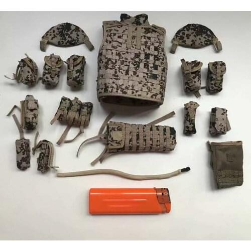 Flagset 73009 1/6 German Soldier Assaulter Tactical Vest Chest Bag With A Full Set Of 12-inch Action Figure Toy Accessory Model