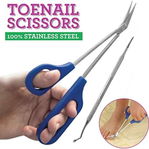 Long Handle Nail Scissors Set Cutter Cuticle Nipper Shaving Manicure Multifunction Nail Clipper For Elderly Pregnant Women