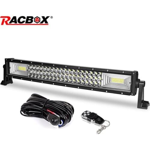 Offroad Led Bar Light 22 inch Curved Led Work Light Car Roof Led Bar 15000LM 3 Row Combo Beam For LADA ATV UTV UTE UAZ 4x4 4WD