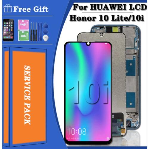 6.21"Original lcd For Huawei Honor 10 lite LCD Display with Touch Screen Digitizer Assembly With Frame For honor 10i HRY-LX1 LCD