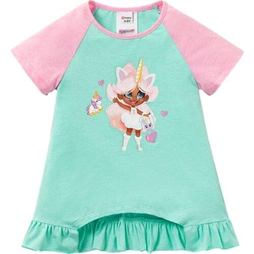 2021 New Arrival Summer Toddler Short-Sleeve Dreeses for Kids Girl Clothes