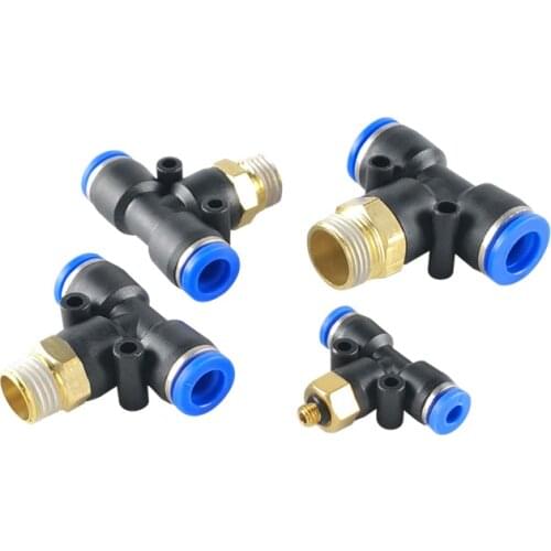 Pneumatic Airflow Regulator 4mm 6mm 8mm 10mm 12mm OD Hose Tube Gas Flow Adjust Valve Connector 1/8" 1/4" 3/8" 1/2" Male Thread