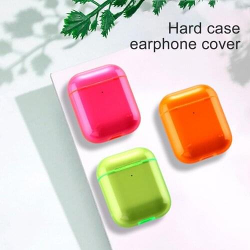 Transparent Candy Color Shockproof Bluetooth Earphone Protective Case Cover Protector for AirPods 1/2/Pro