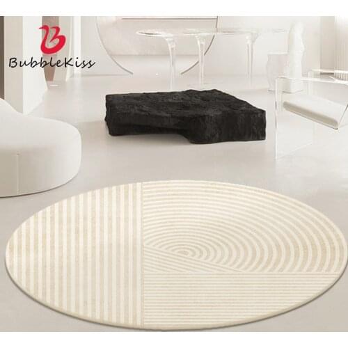 Bubble Kiss Light Luxury Beige Carpets For Living Room Bedroom Geometry Abstract Comfortable Customized Mat Home Decoration Rugs