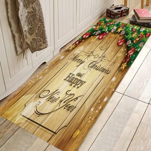 Christmas Rug Creative 3D Printing Hallway Carpets and Rugs for Bedroom Living Room Carpet Kitchen Bathroom Anti-Slip Floor Mats