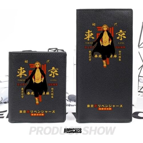 Anime Tokyo Revengers Manjiro Sano Folding Wallet PU Short Purse Card Holder Cartoon Unisex Long Purse Cosplay Gift