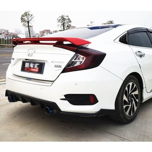 For Honda Civic Sedan Spoiler 2016 2017 2018 2018 19 20 2021 High Quality ABS Material Car Rear Trunk Wing Accessories Body Kit