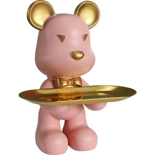 Bear Statue,Sculpture,Ornaments,Home Living Room Table Decoration,Figurines,Porch Cabinet,Storage Tray,Figuras Decorativas,Art