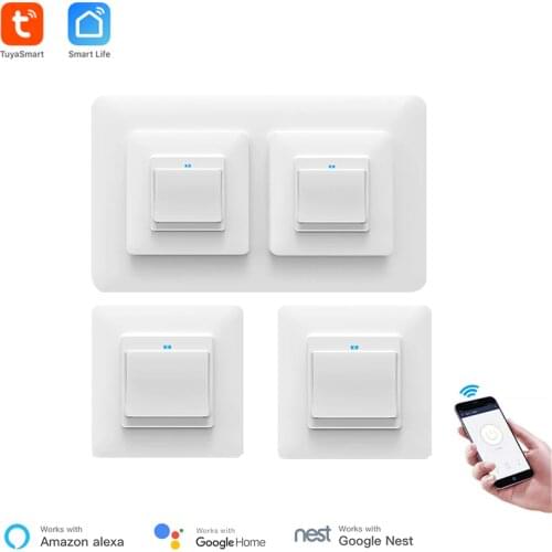 Smart In-Wall Socket with Light Switch Freely Match Work with Alexa Google Home WiFi Wireless Control Tuya Smart Home Automation