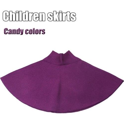 Spring Autumn Girl Vintage Skirt Children Fashion Skirts High Waist Elastic Texture Pleated Skirt Tennis Skater Skirt