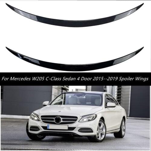 For Mercedes W205 C-Class Sedan 4 Door 2015--2019 Rear Roof Spoiler Wings Glossy Black Tail Spoiler Wing Mercedes Accessories