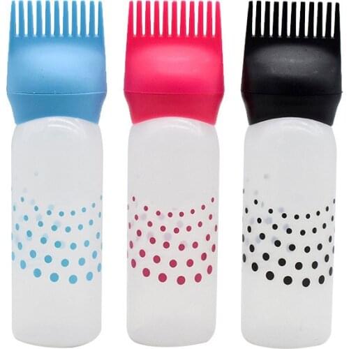 1pc Shampoo Bottle Plastic Oil Comb Applicator Bottles Big Capacity Dispensing Salon Hair Coloring Styling Accessories
